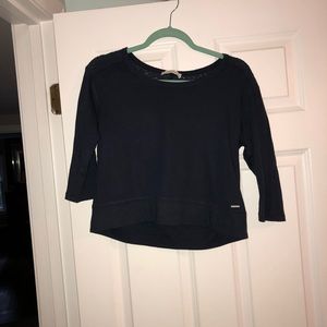 Abercrombie & Fitch 3/4 Sleeve Navy Top